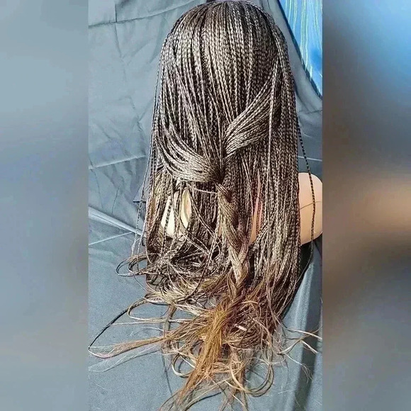 Braided wigs , handmade, long wig , ombre wig, box braids with cornro… - Picture 12 of 15